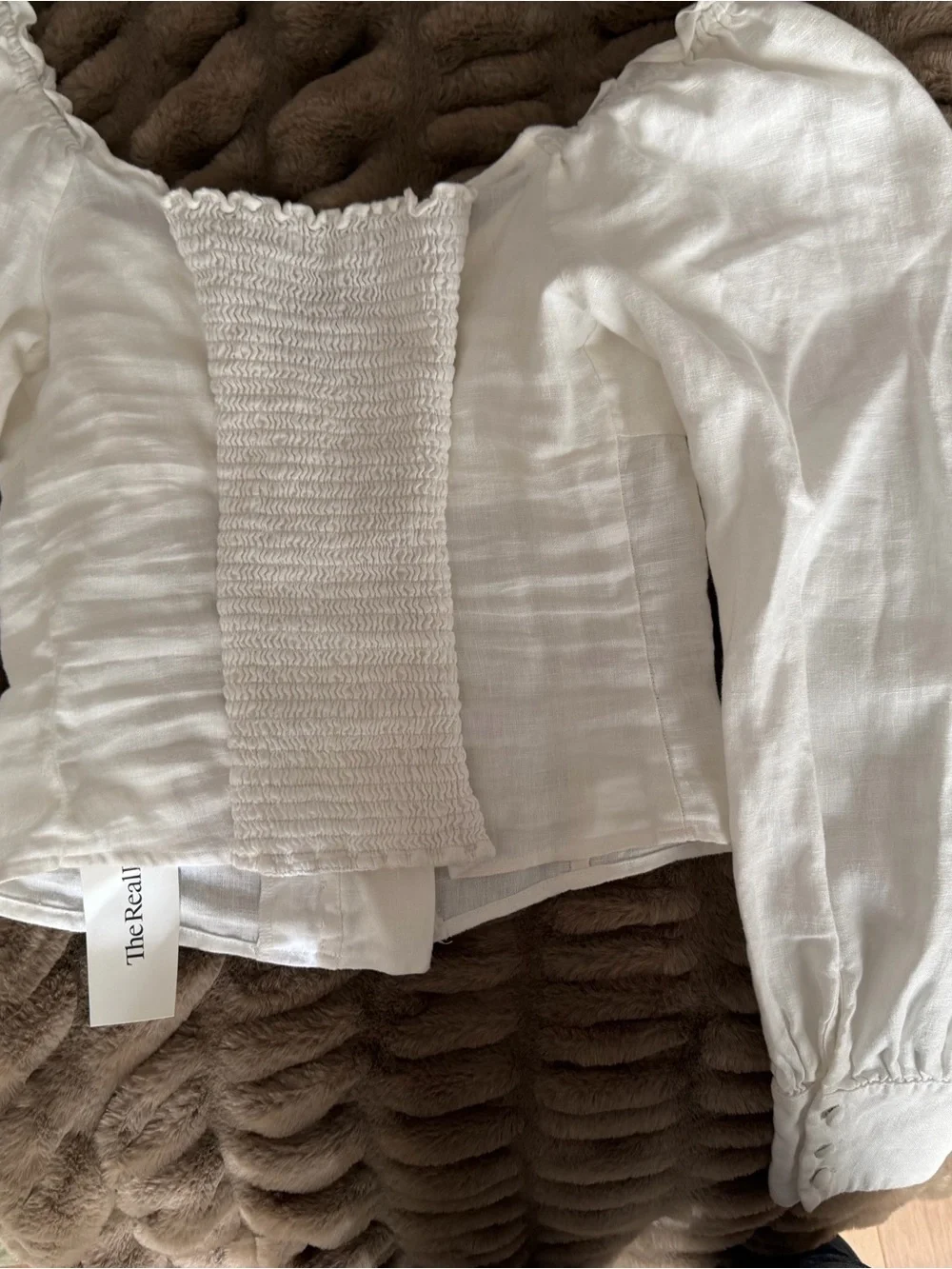 Reformation cropped blouse